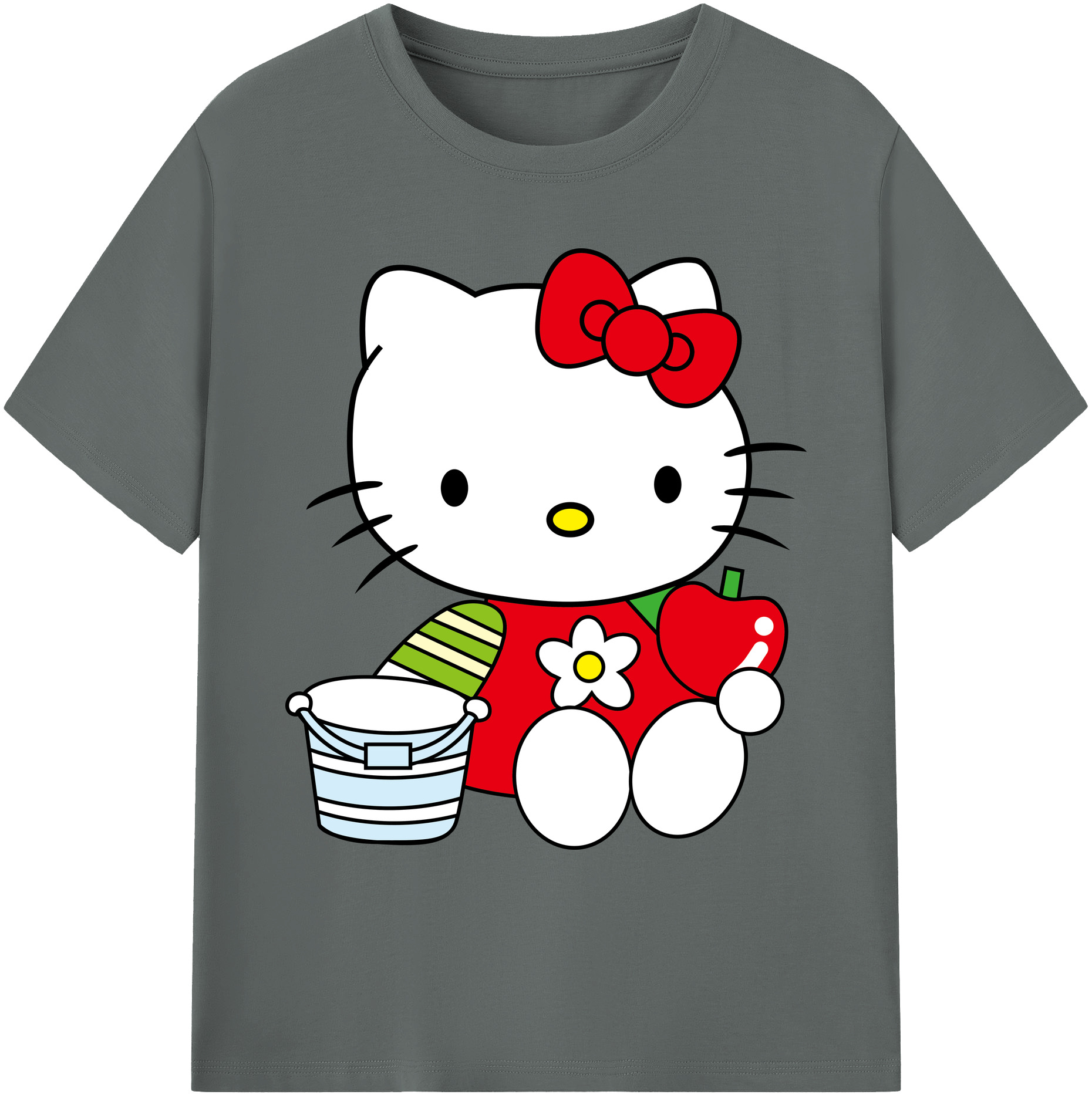 （画像用） Hello Kitty ハローキティ 綿100％ メンズ半袖Tシャツ｜肌触りやわらか＆通気性